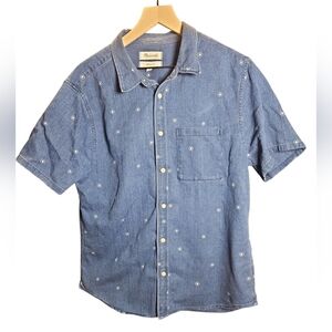 Madewell Perfit Fit Men's Large Denium Short Sleeve Shirt